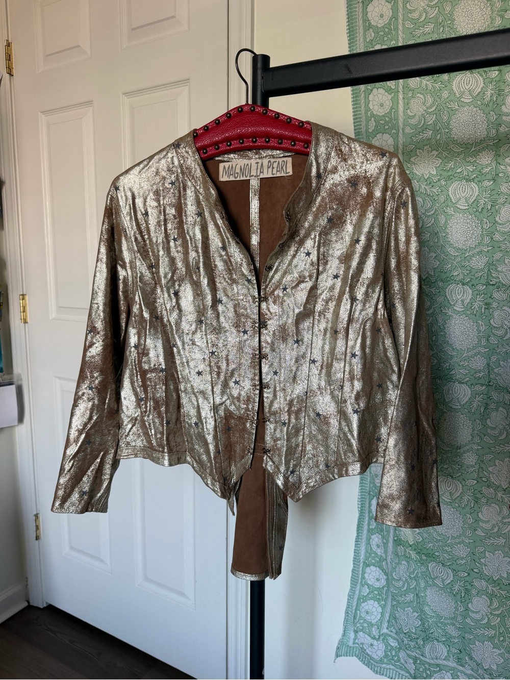 Magnolia Pearl Metallic Leather Star "Inna" Jacket Like New Medium